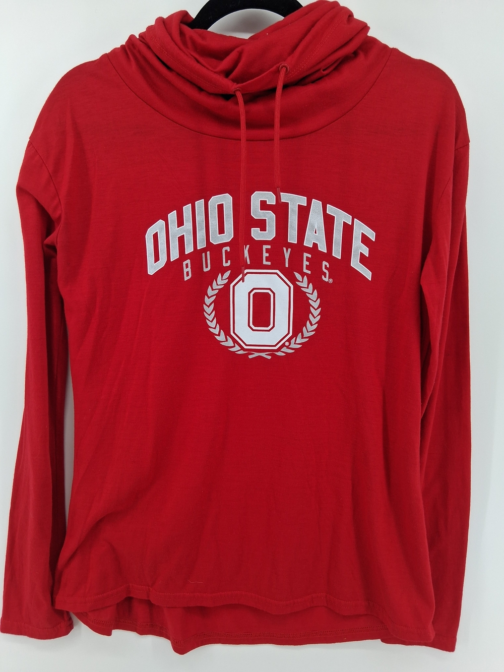 Women's Red Cowl Neck Sweatshirt